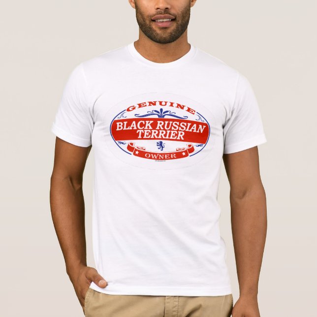 Schwarzer Russe Terrier T-Shirt (Vorderseite)