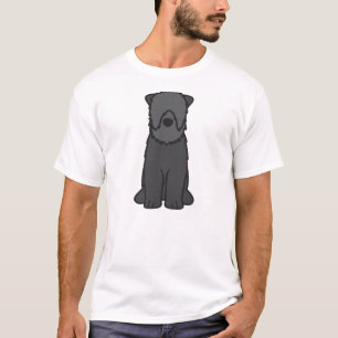 Schwarzer russischer Terrier-HundeCartoon T-Shirt