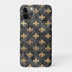 Schwarzer Samt Fleur De Lis Mardi Gras Orleans Case-Mate iPhone Hülle
