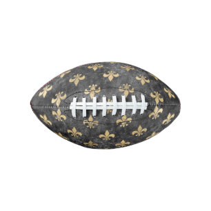 Schwarzer Samt Fleur De Lis Mardi Gras Orleans Football