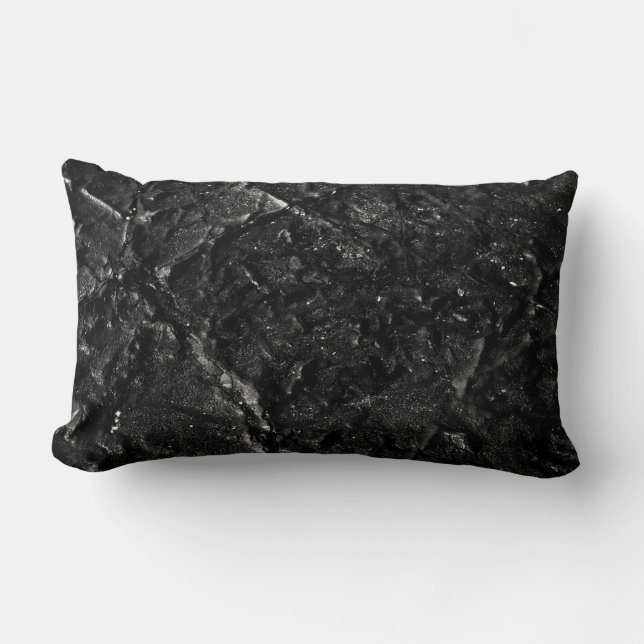 Schwarzer Sand Lendenkissen (Vorderseite)