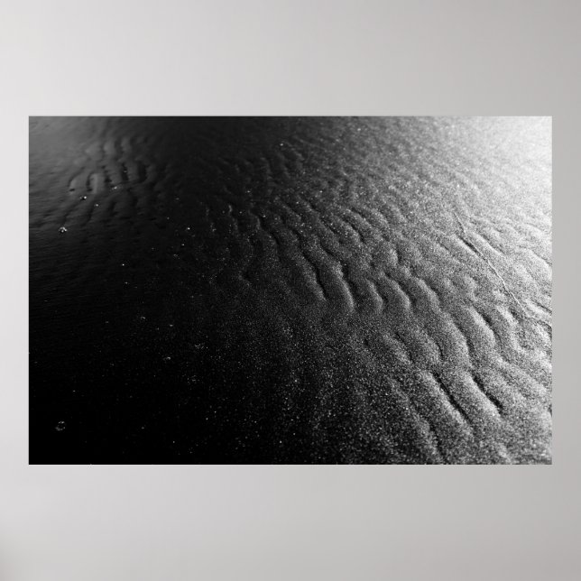 Schwarzer Sand Poster (Vorne)