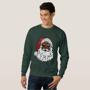 Schwarzer Santa-Claus Herren-Sweatshirt Sweatshirt