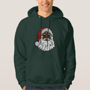 schwarzer Santa-Claus Hoodie