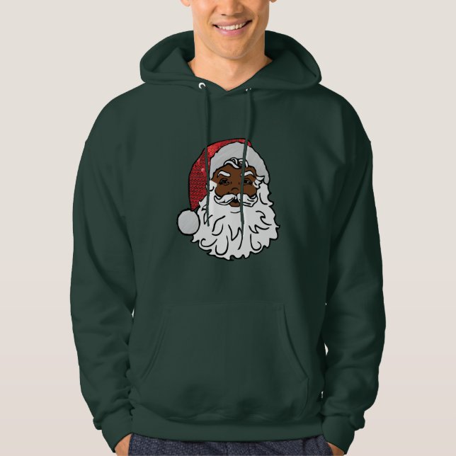 schwarzer Santa-Claus Hoodie (Vorderseite)
