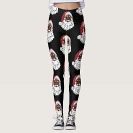 schwarzer Santa-Claus Leggings