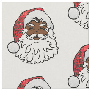 schwarzer Santa-Claus Stoff
