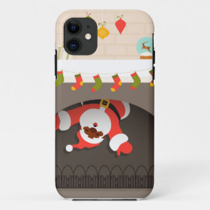 schwarzer Santa im Kamin festgehalten Case-Mate iPhone Hülle