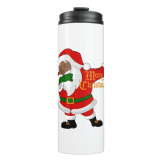 schwarzer Santa-Klaus Thermosbecher