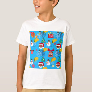 Schwarzer Santa-Taco-Weihnachten T-Shirt