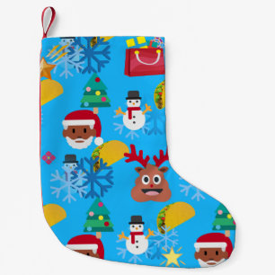 schwarzer Santa Taco Weihnachtsstrumpf Kleiner Weihnachtsstrumpf