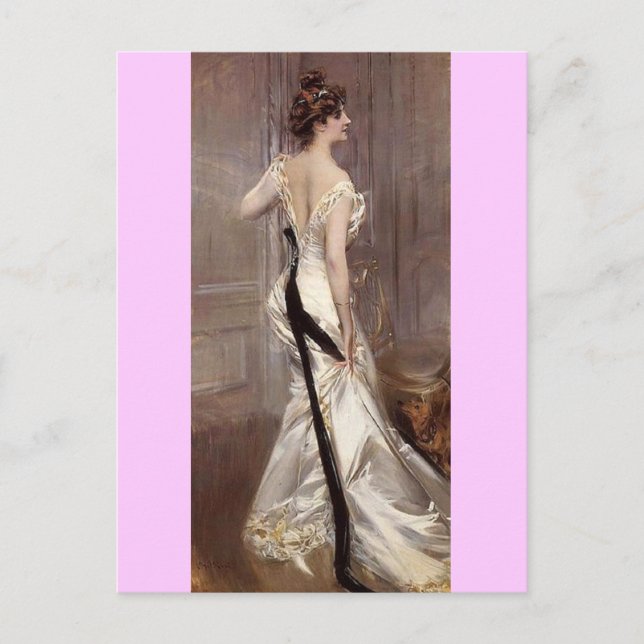 Schwarzer Sash - Boldini Postkarte (Vorderseite)