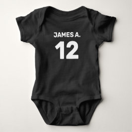 Schwarzer Säugling (vorne und hinten) individuell  Baby Strampler