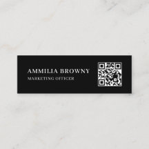 Schwarzer scannbarer QR | Minimales modernes Konta