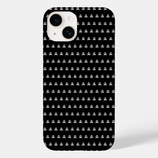 schwarzer Schädel Case-Mate iPhone 14 Hülle (Rückseite)