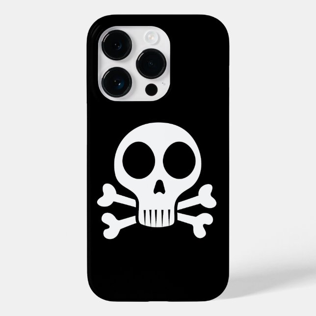 schwarzer Schädel Case-Mate iPhone 14 Pro Hülle (Rückseite)