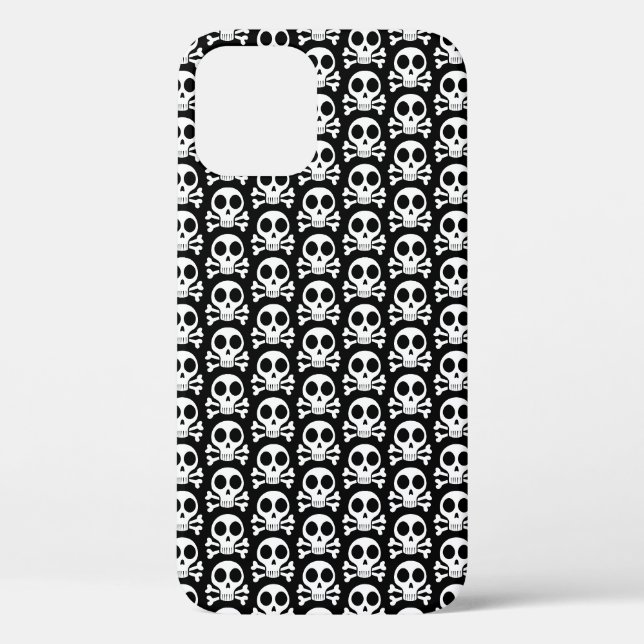 schwarzer Schädel Case-Mate iPhone Hülle (Rückseite)