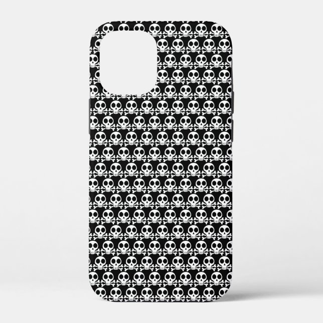 schwarzer Schädel Case-Mate iPhone Hülle (Rückseite)
