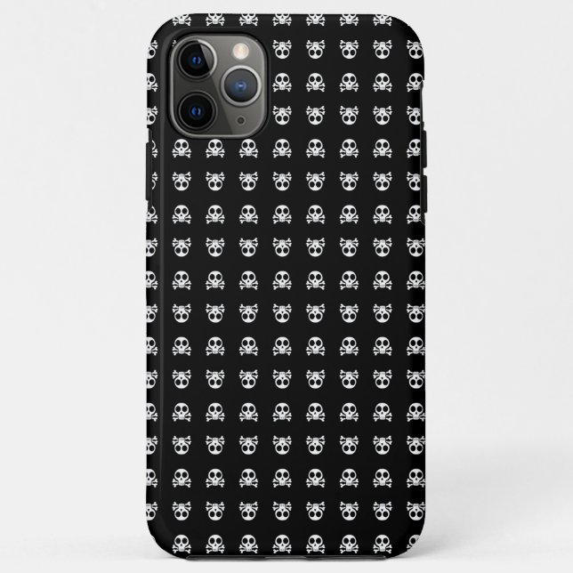 schwarzer Schädel Case-Mate iPhone Hülle (Rückseite)