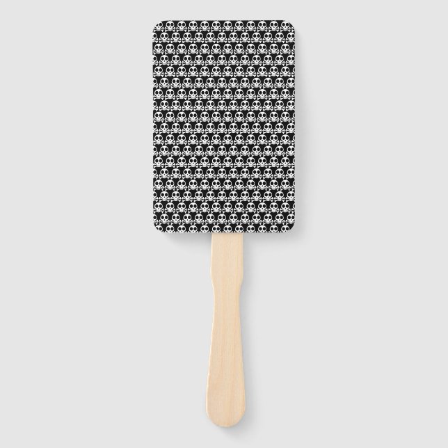 schwarzer Schädel Fächer (Vorderseite)