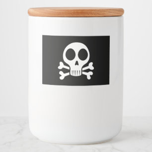 schwarzer Schädel Lebensmitteletikett