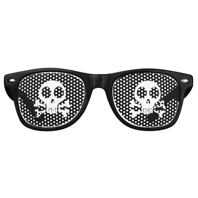schwarzer Schädel Partybrille (Vorderseite)