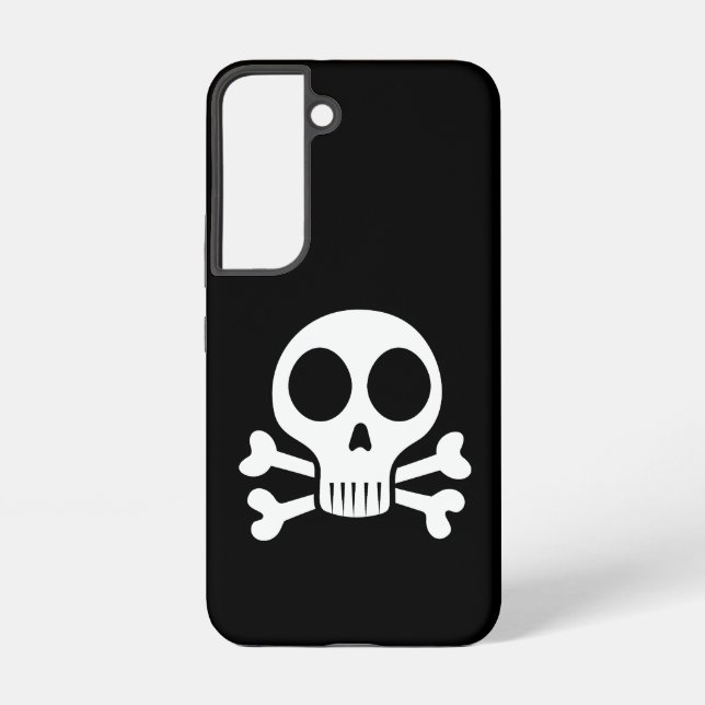 schwarzer Schädel Samsung Galaxy Hülle (Rückseite)
