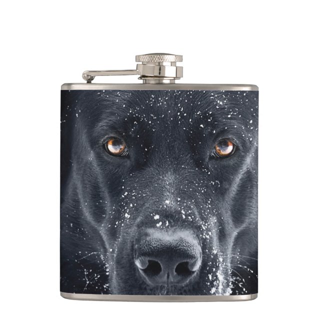 Schwarzer Schäfer Flachmann (Vorderseite)