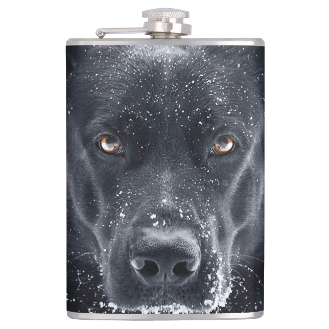 Schwarzer Schäfer Flachmann (Vorderseite)