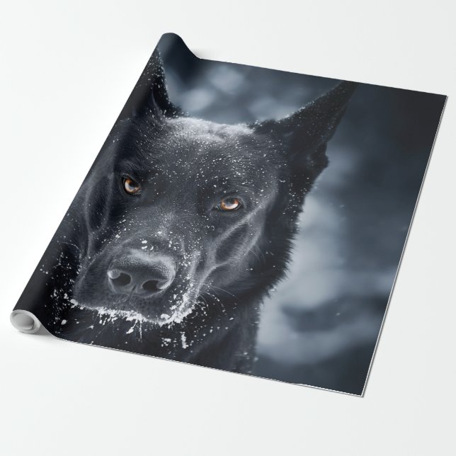 Schwarzer Schäfer Geschenkpapier (Ungerollt)