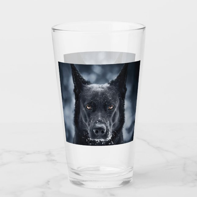 Schwarzer Schäfer Glas (Vorderseite)