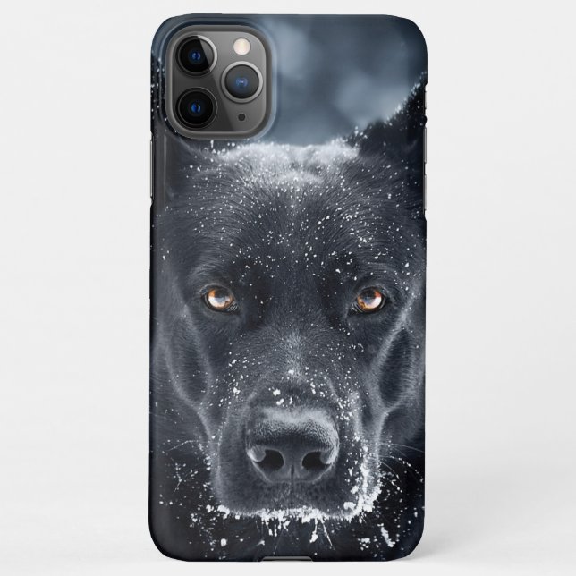 Schwarzer Schäfer iPhone Hülle (Rückseite)