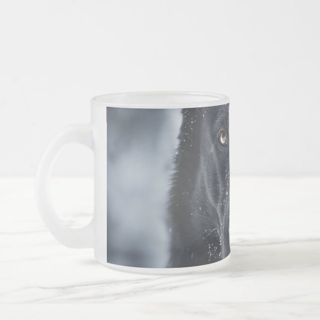 Schwarzer Schäfer Mattglastasse (Links)