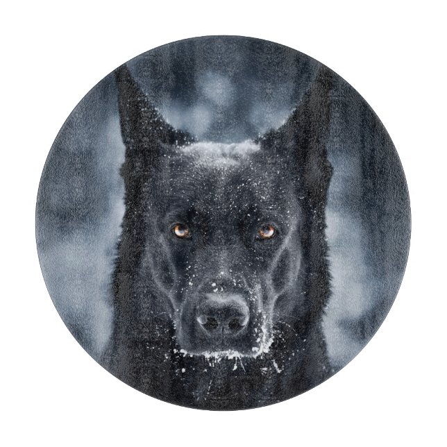 Schwarzer Schäfer Schneidebrett (Vorderseite)