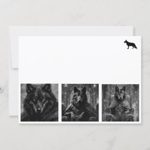 Schwarzer Schäferhund Dankeskarte