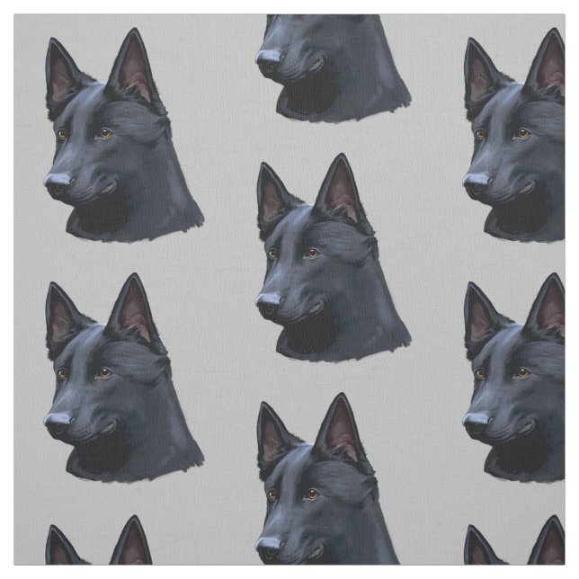Schwarzer Schäferhund-Hund Stoff (Muster)