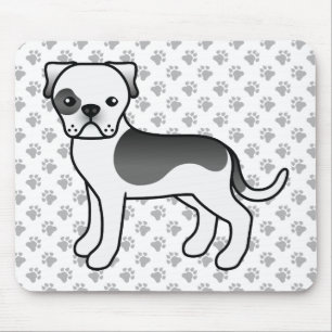 Schwarzer Schecke Amerikanischer Bulldogge Süßer C Mousepad