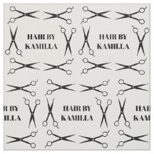 Schwarzer Schere Frame Haar Styllist Name hinzufüg