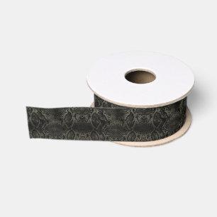 Schwarzer Schlangendruck Ripsband