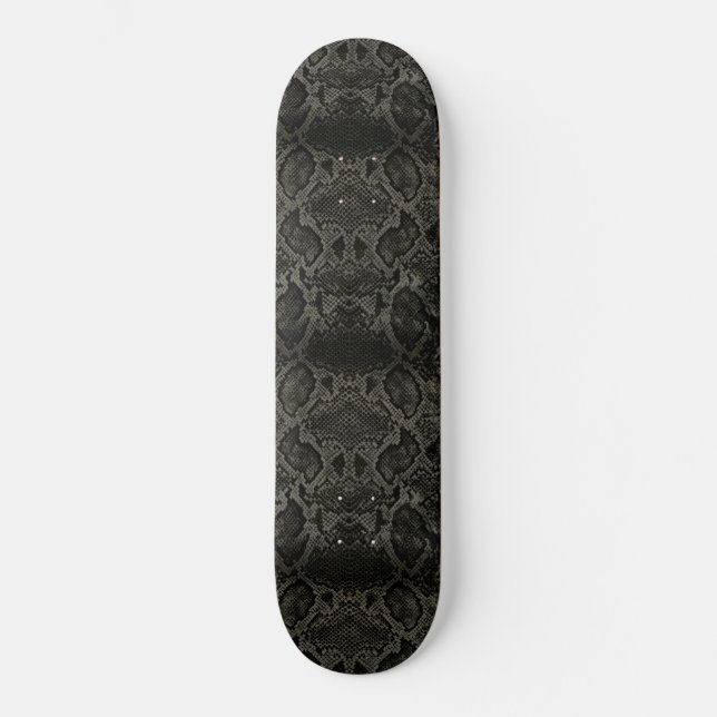 Schwarzer Schlangendruck Skateboard (Vorderseite)