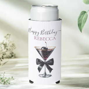 Schwarzer Schleifen Kirsch Cocktail Alles Gute zum Selters Dosenkühler