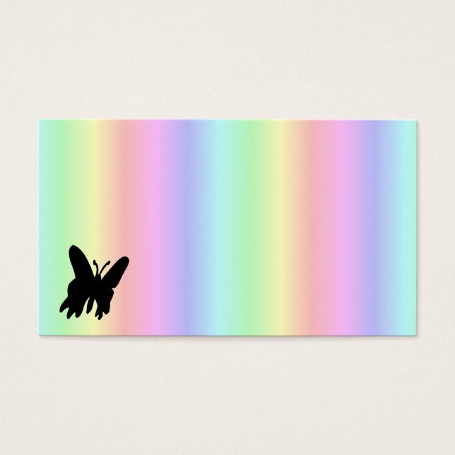 Schwarzer Schmetterling auf Regenbogen (Vorderseite)