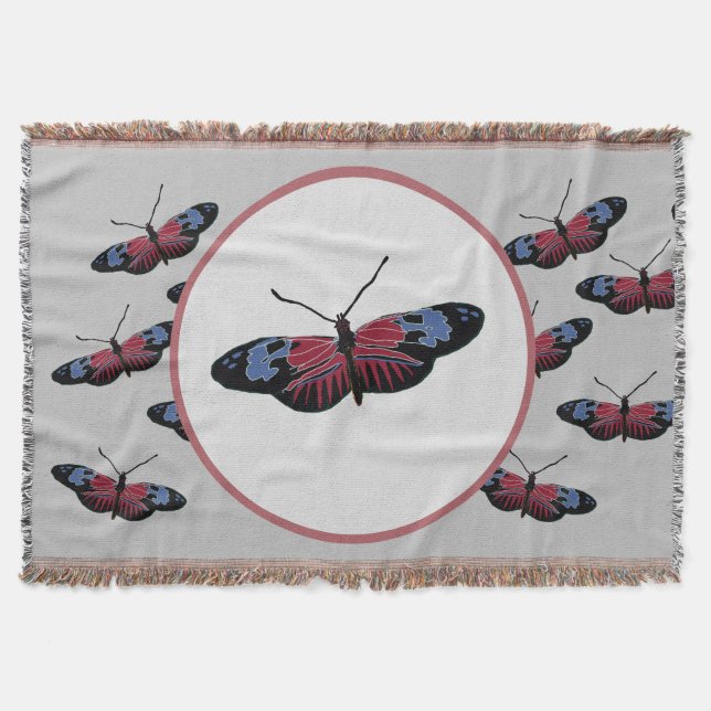 Schwarzer Schmetterling Decke (Vorderseite)