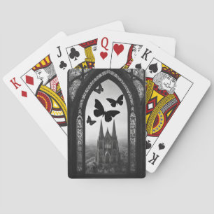 Schwarzer Schmetterling Gothic Spielkarten