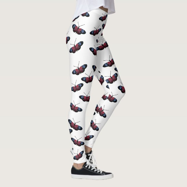Schwarzer Schmetterling Leggings (Rechts)