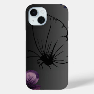 Schwarzer Schmetterling Lila Blume Case-Mate iPhone Hülle
