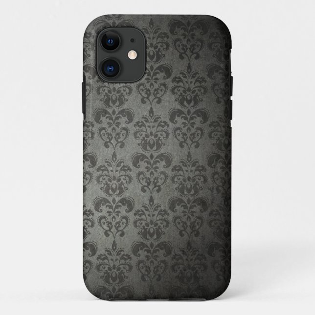 Schwarzer Schmutz-Blumendamast gotischer iPhone 5s Case-Mate iPhone Hülle (Rückseite)