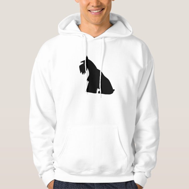 Schwarzer Schnauzer Hoodie (Vorderseite)