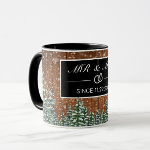 Schwarzer Schnee-Wald und Forst Herr und Frau Jubi Tasse