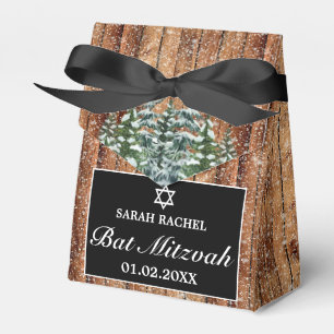 Schwarzer Schnee-Wald- und Forstkiefer Bar-Mizwa Geschenkschachtel